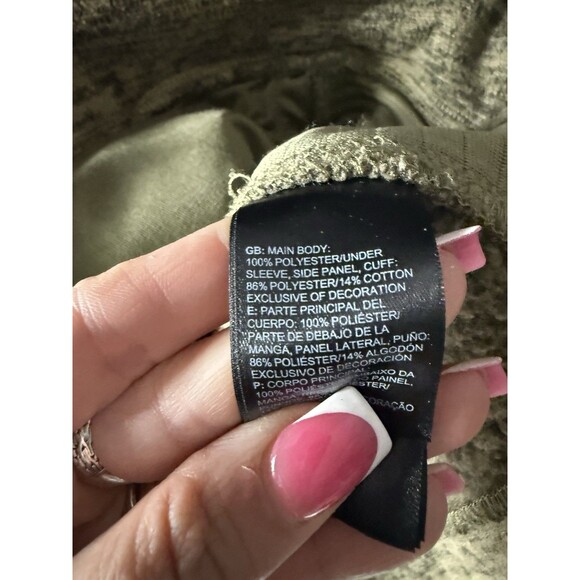 The North Face Jacket Womens Medium Green Sweater Full Zip Pockets - Picture 4 of 5